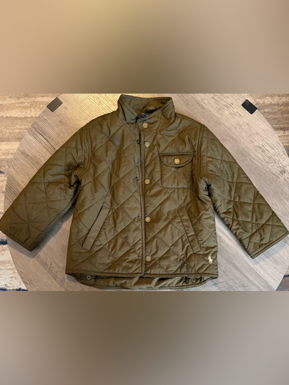 Polo Ralph Lauren Boys’ Quilted Olive Green Jacket. Size 4T.